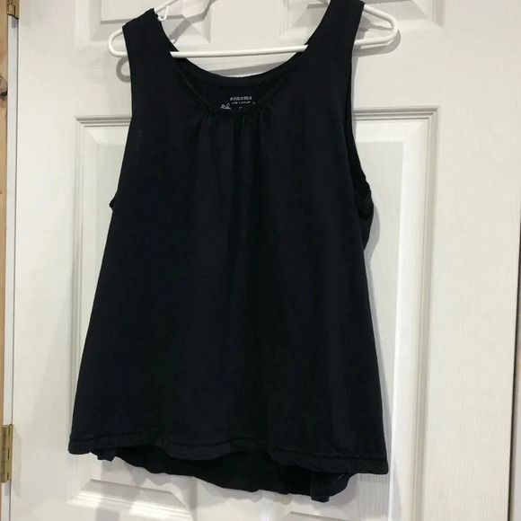 Chaps Tank Top Black XL Crochet Lace Detail - Picture 6 of 6